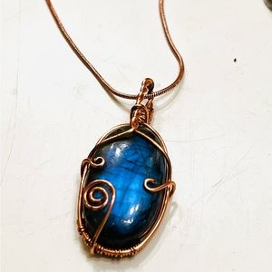 Labradorite and copper necklace